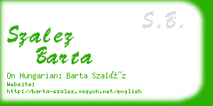 szalez barta business card
